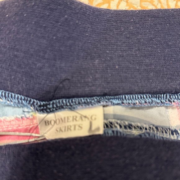 Vintage Boomerang A-Line Skirt with Denim and Plaid - Picture 4 of 7